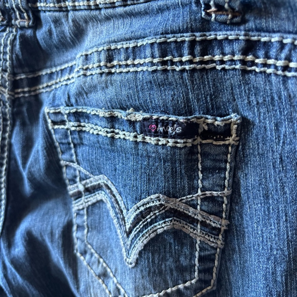 Angels Low Rise Dark Wash Skinny Jeans - Picture 6 of 8